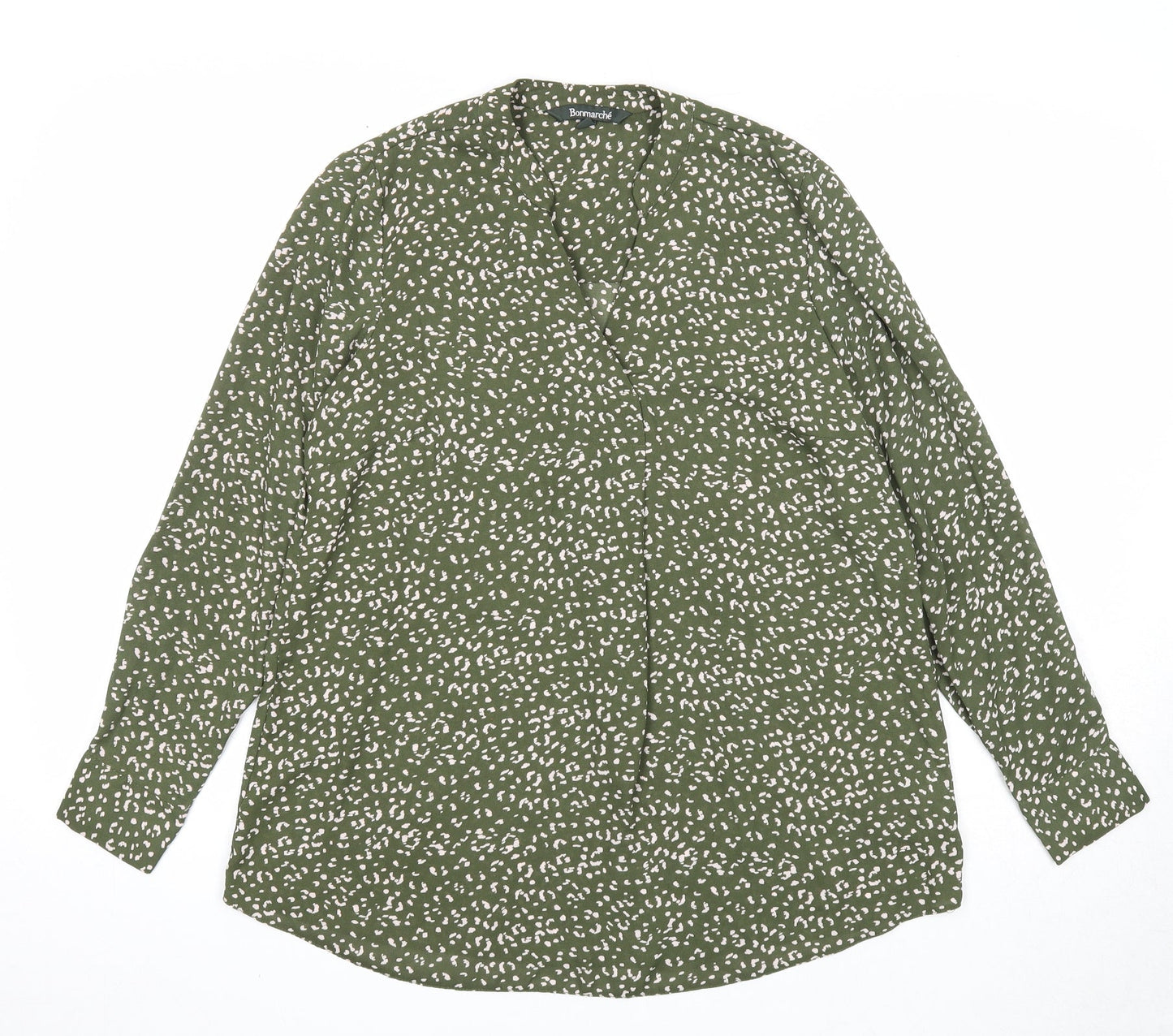Womens UK Size 10 Bonmarché Green Basic Blouse