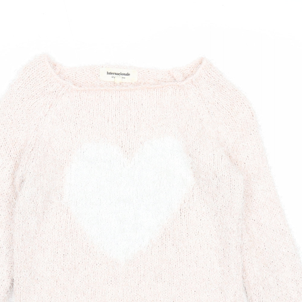 Womens UK Size 10 Internacionale Pink Pullover Jumper