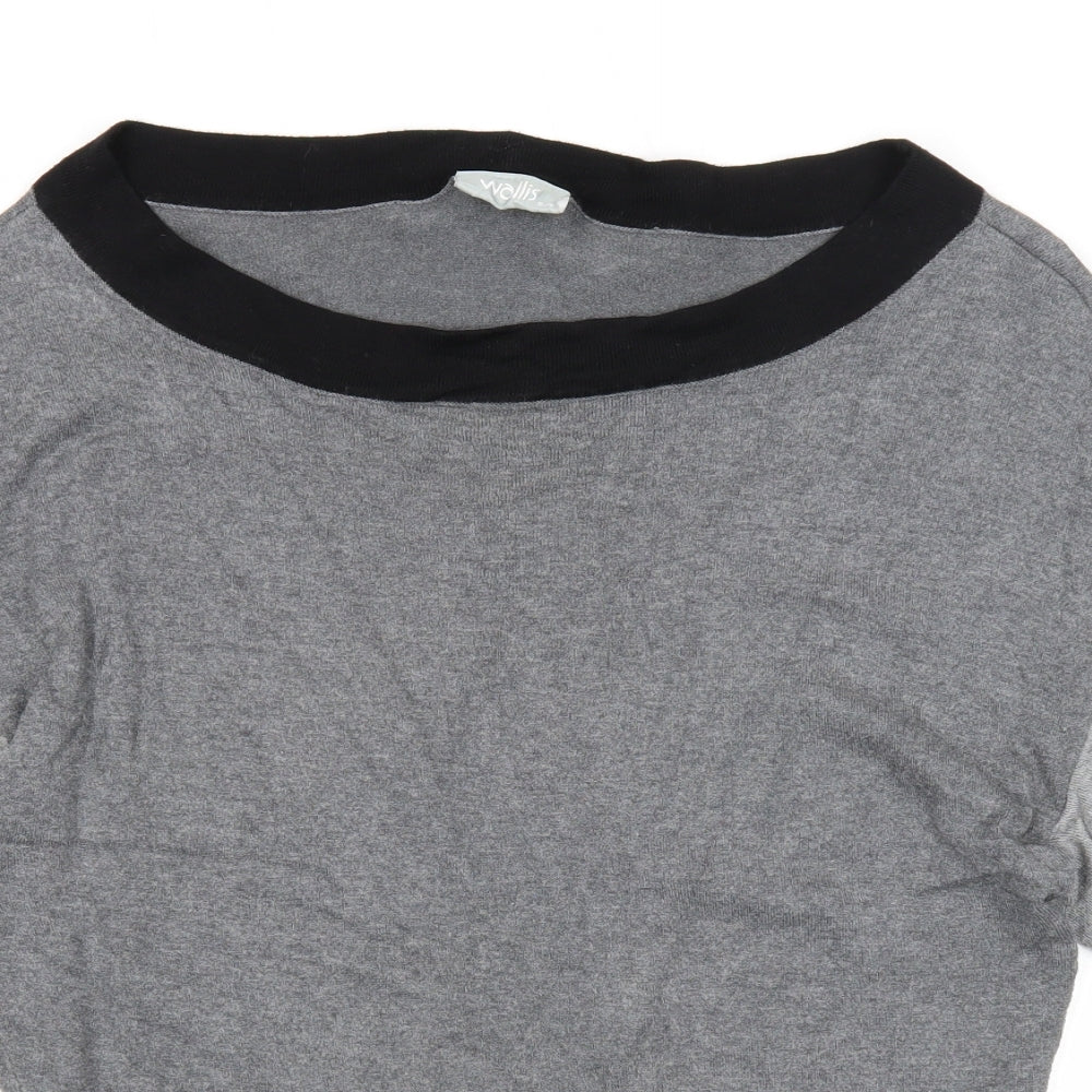 Womens UK Size S Wallis Grey Pullover Jumper