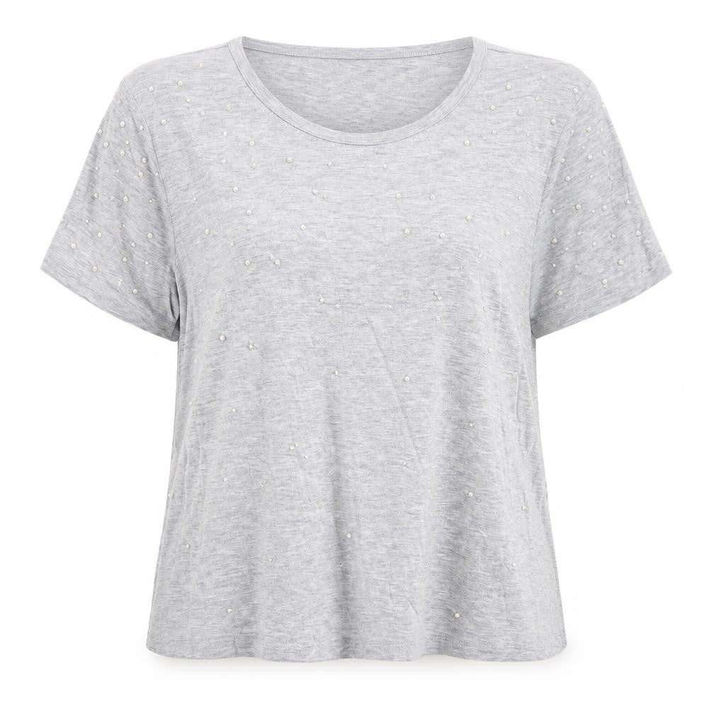 Womens UK Size L Oasis Grey Basic T-Shirt