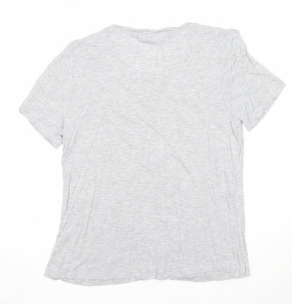 Womens UK Size L Oasis Grey Basic T-Shirt
