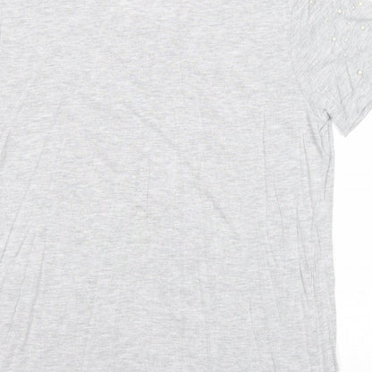 Womens UK Size L Oasis Grey Basic T-Shirt
