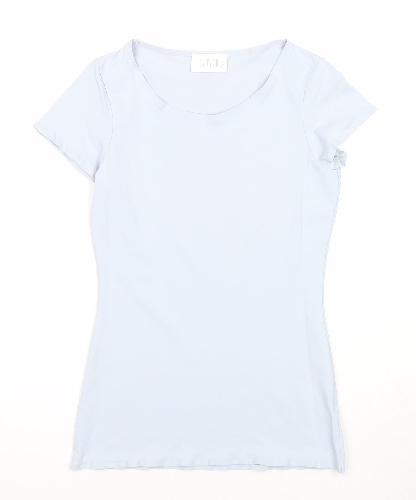 Womens UK Size 6 Savida Blue Basic T-Shirt