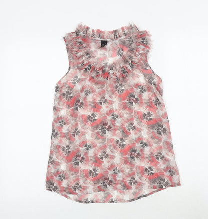 Womens UK Size 8 Topshop Pink Basic Tank