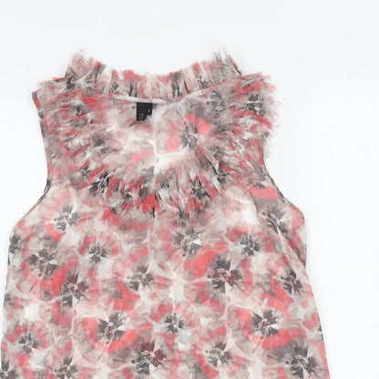 Womens UK Size 8 Topshop Pink Basic Tank