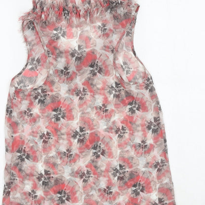 Womens UK Size 8 Topshop Pink Basic Tank