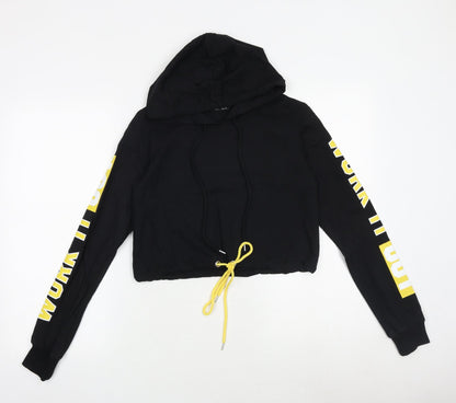 Select Womens Black Cotton Pullover Hoodie Size 6 Pullover - Work It Out