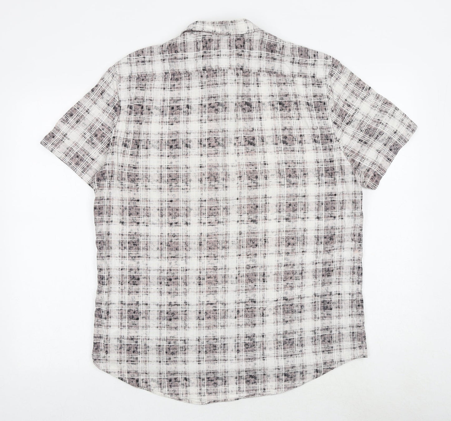 Mens UK Size L New Look Multicoloured  Button-Up Short Sleeve Casual Shirt