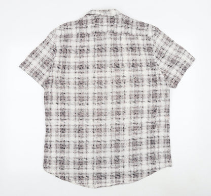 Mens UK Size L New Look Multicoloured  Button-Up Short Sleeve Casual Shirt