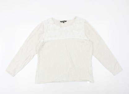 Womens UK Size 16 Bonmarché Beige Pullover Jumper