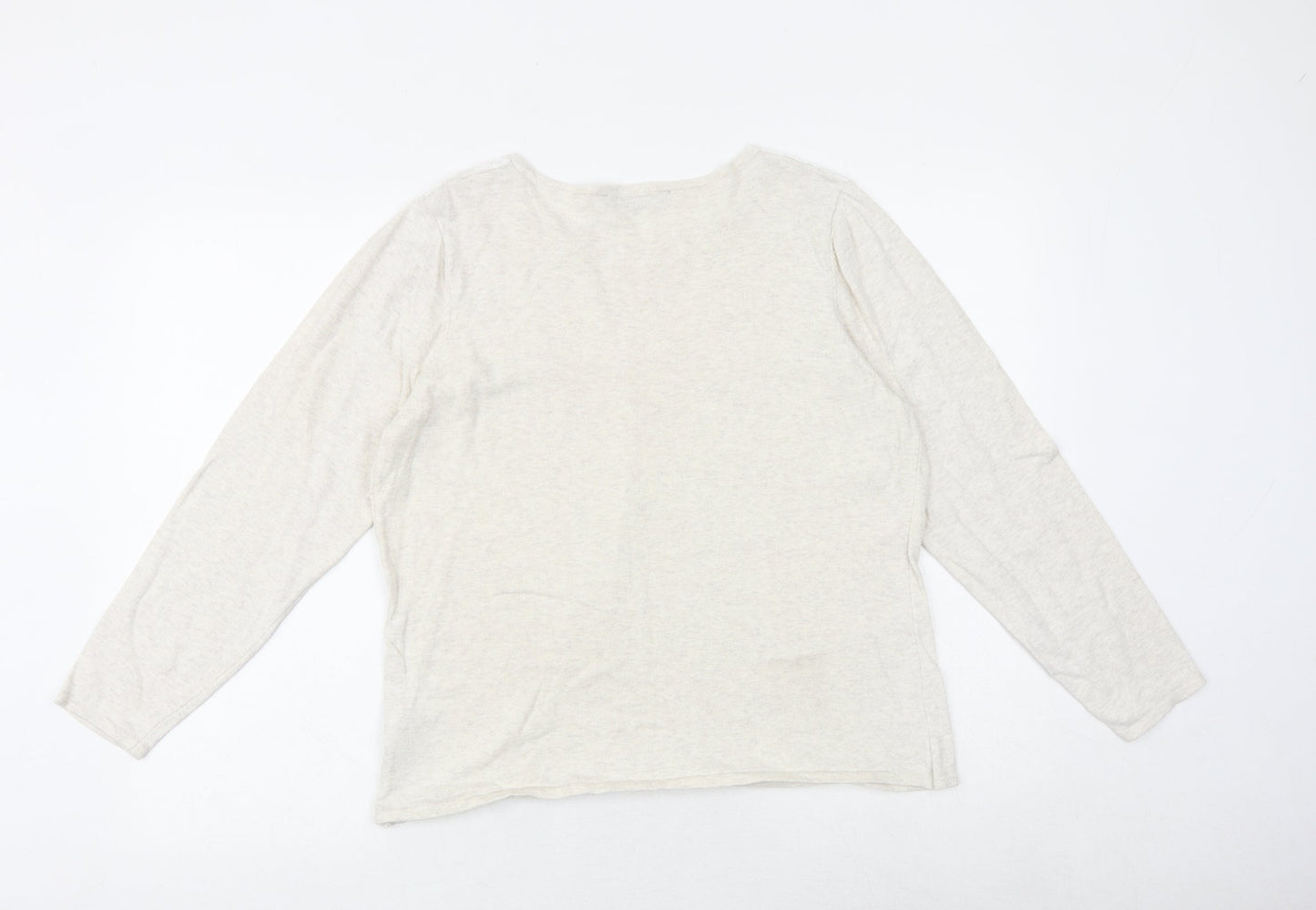 Womens UK Size 16 Bonmarché Beige Pullover Jumper