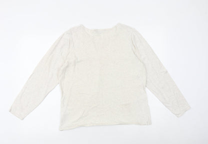 Womens UK Size 16 Bonmarché Beige Pullover Jumper