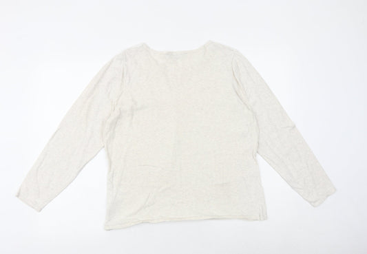 Womens UK Size 16 Bonmarché Beige Pullover Jumper