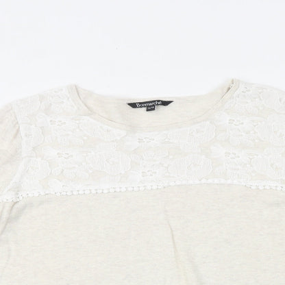 Womens UK Size 16 Bonmarché Beige Pullover Jumper