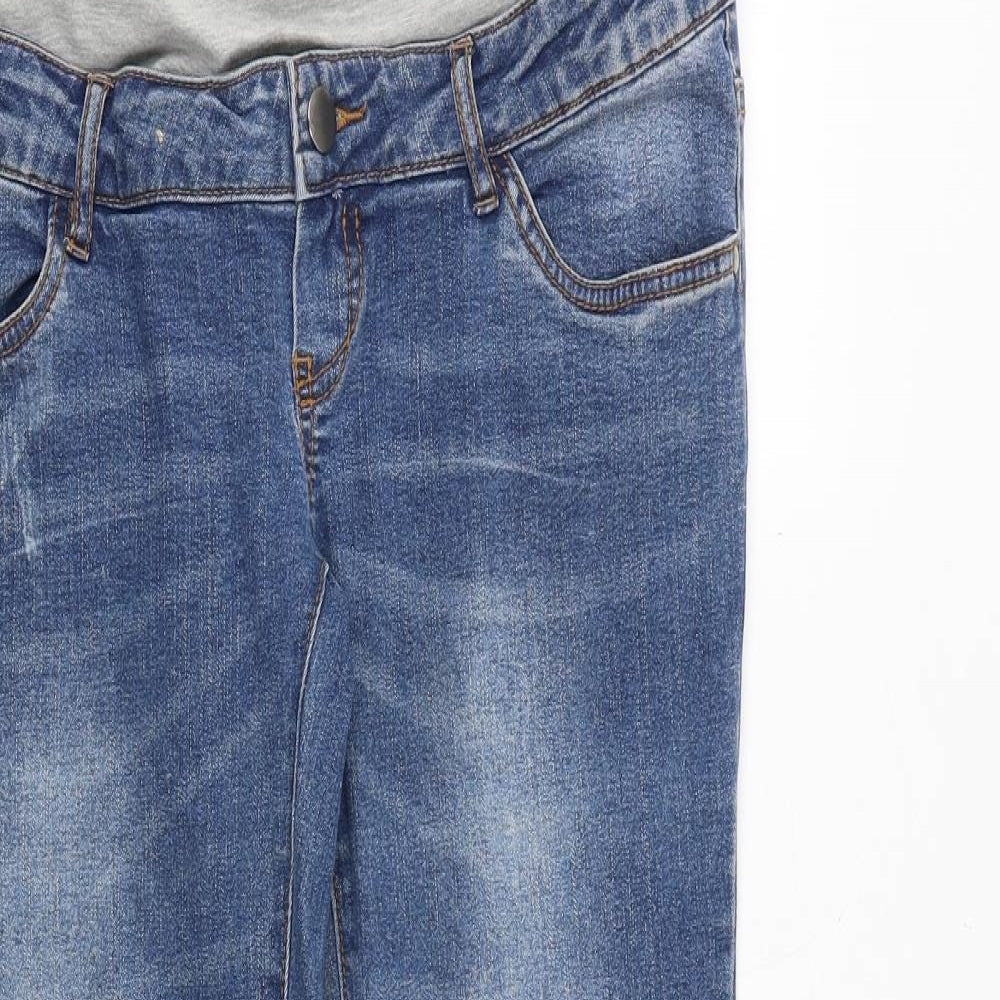 Mamalicious Womens Blue Cotton Skinny Jeans Size 35 in Regular