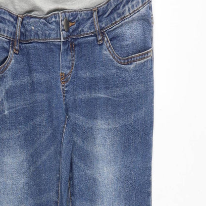 Mamalicious Womens Blue Cotton Skinny Jeans Size 35 in Regular