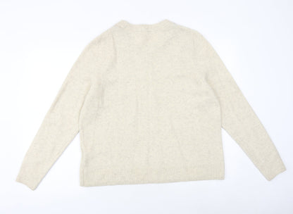Womens UK Size L H&M Beige Pullover Jumper