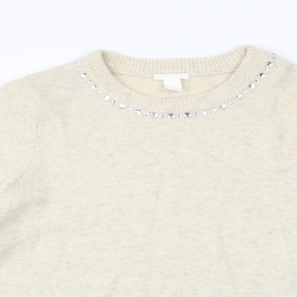 Womens UK Size L H&M Beige Pullover Jumper
