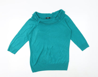 Womens UK Size 12 Marks and Spencer Green Pullover Jumper