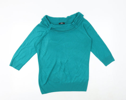 Womens UK Size 12 Marks and Spencer Green Pullover Jumper