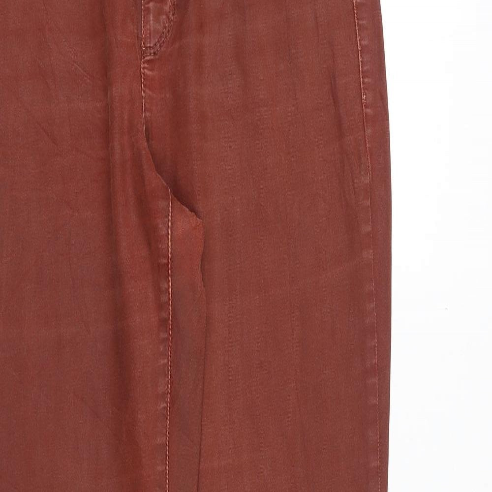 cambia Womens Orange Polyester Straight Jeans Size 30 in Regular Zip