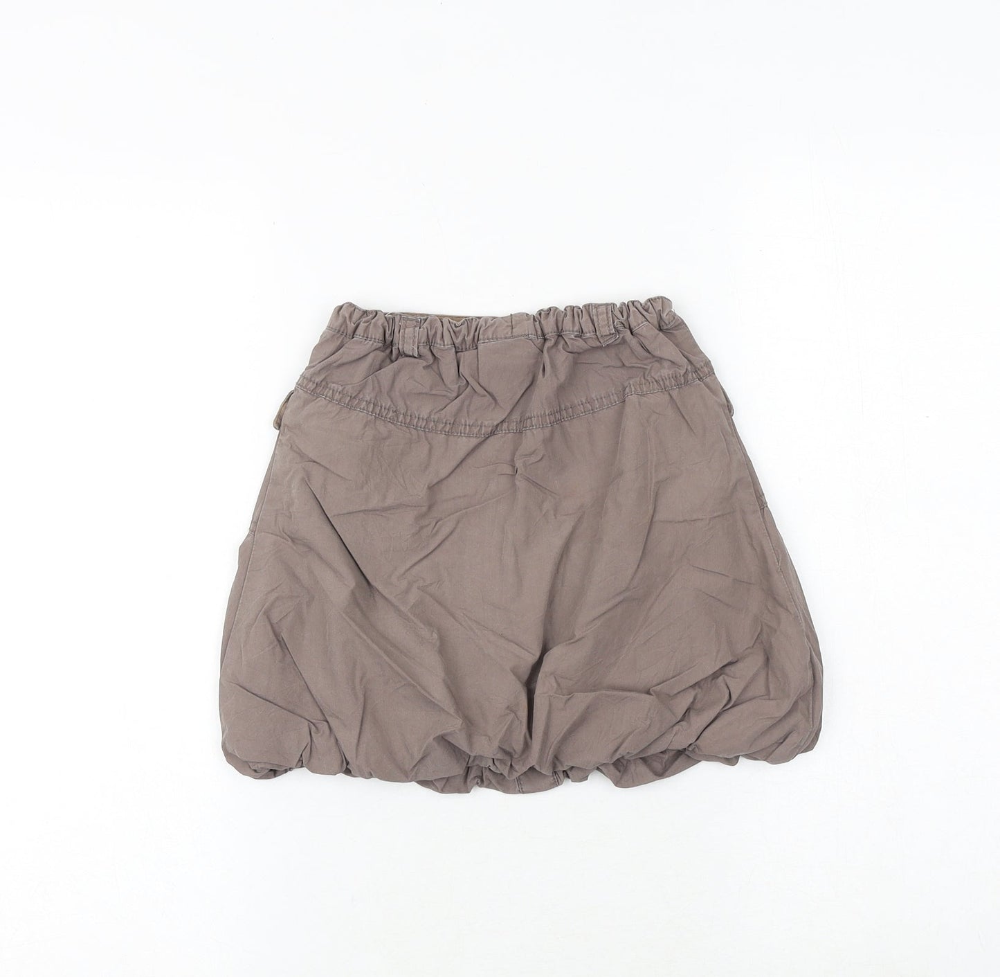 MINIMODE Girls Brown 100% Cotton A-Line Skirt Size 5-6 Years Regular Button