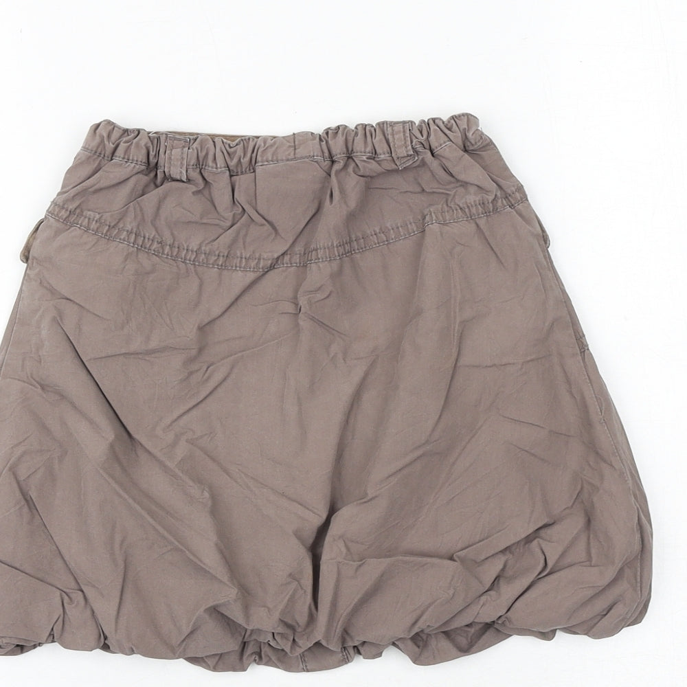 MINIMODE Girls Brown 100% Cotton A-Line Skirt Size 5-6 Years Regular Button