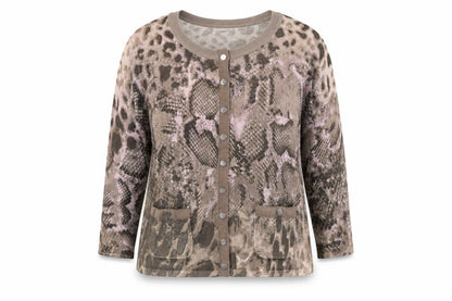 Womens UK Size 12 Gerry Weber Brown Cardigan Jumper