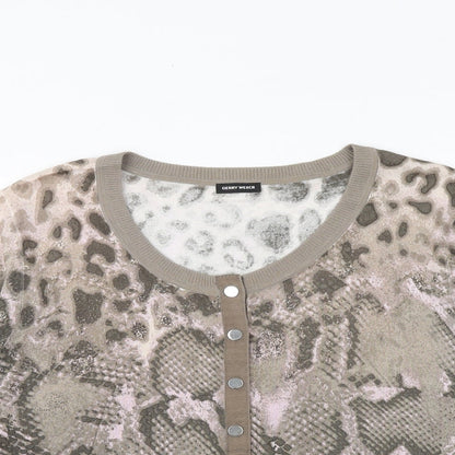 Womens UK Size 12 Gerry Weber Brown Cardigan Jumper