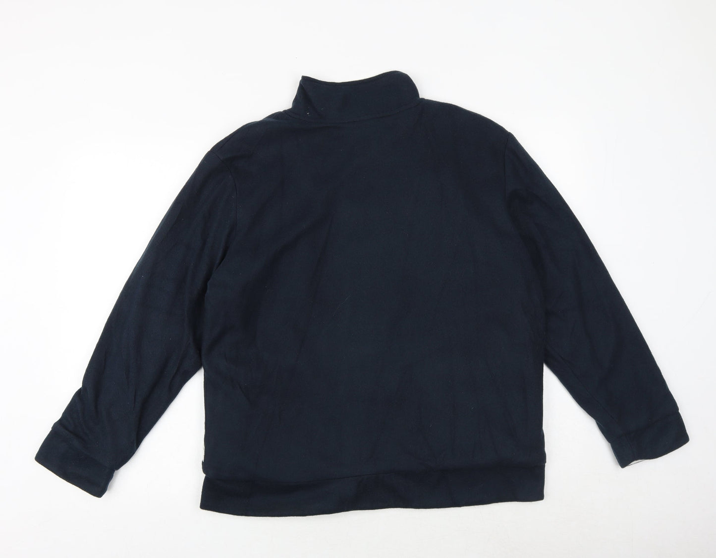 Damart Womens Blue Jacket Size M Zip - Butterfly Print