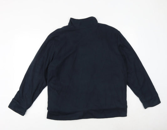 Damart Womens Blue Jacket Size M Zip - Butterfly Print