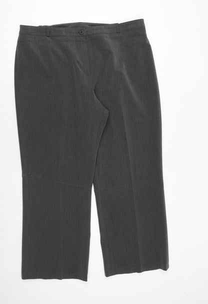 Womens UK Size 18 Debenhams Regular Fit  Grey Trousers