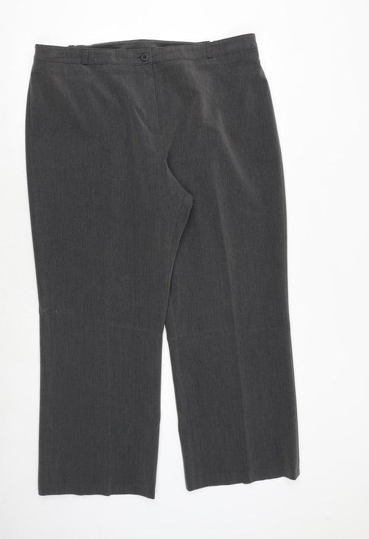 Womens UK Size 18 Debenhams Regular Fit  Grey Trousers