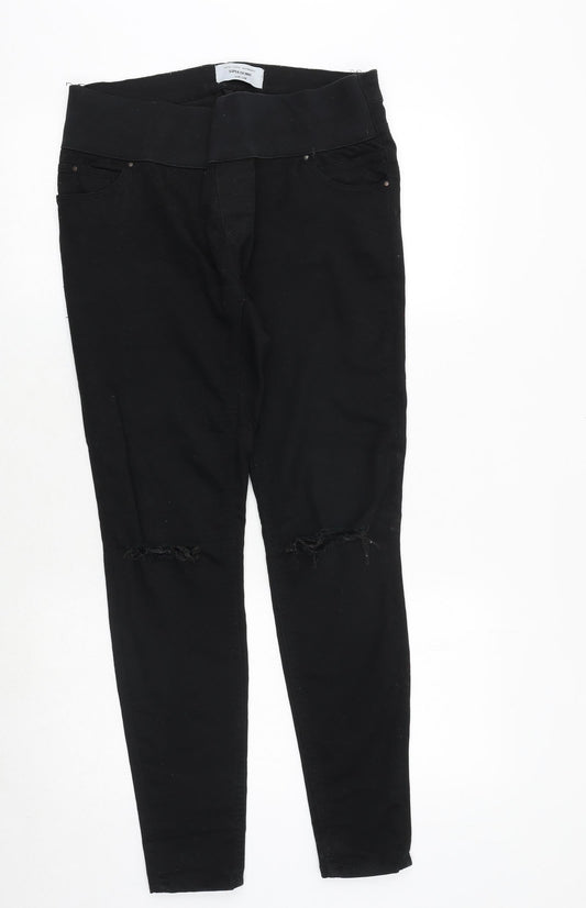 New Look Womens Black Cotton Skinny Jeans Size 10 Regular