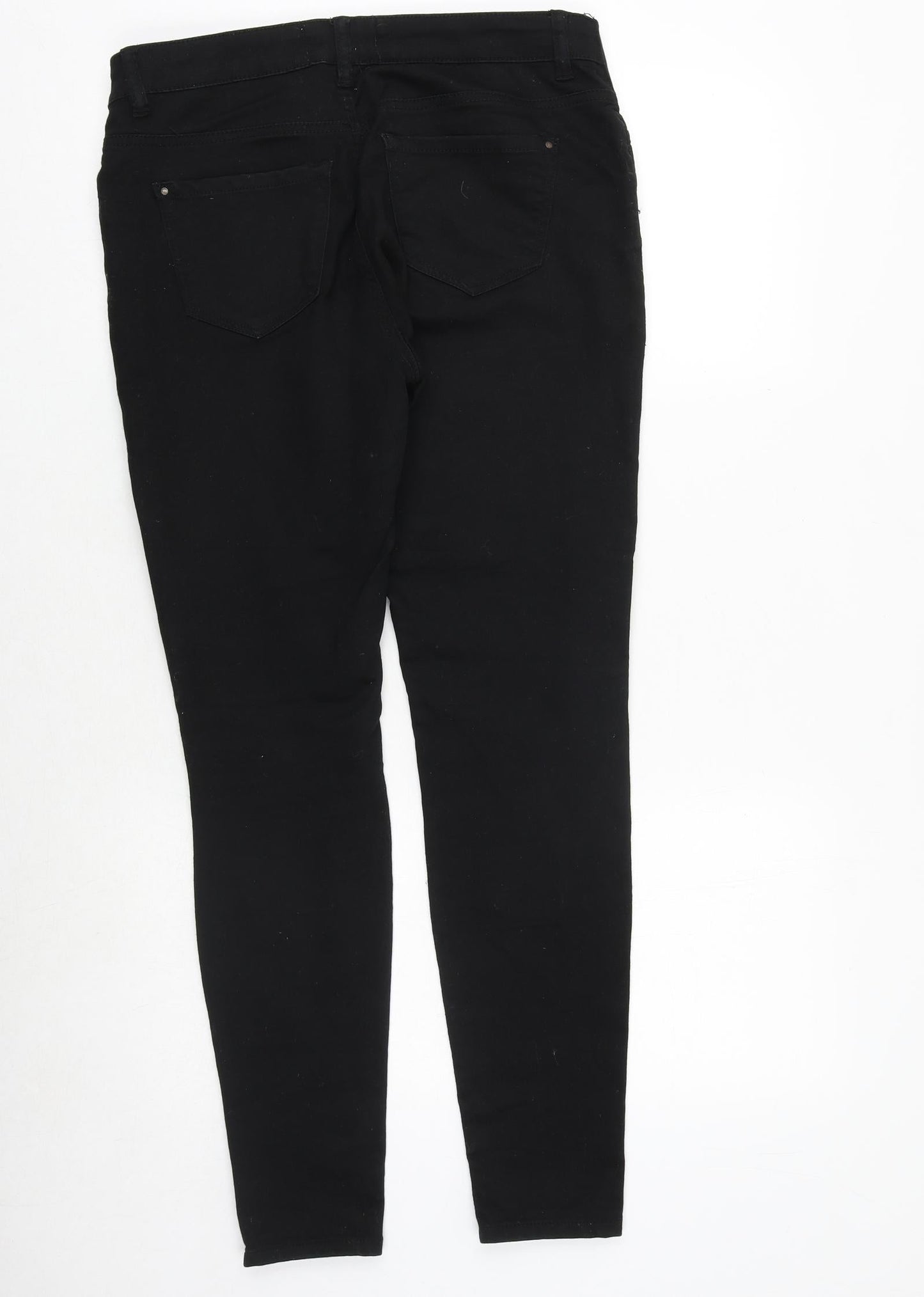 New Look Womens Black Cotton Skinny Jeans Size 10 Regular