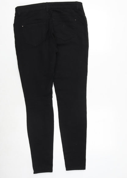 New Look Womens Black Cotton Skinny Jeans Size 10 Regular