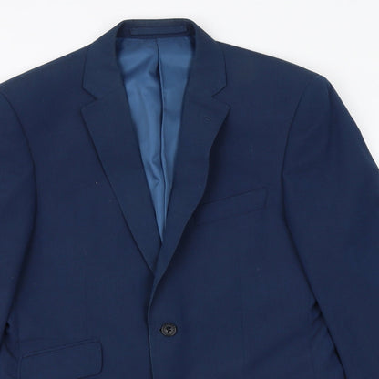 Mens UK Size 38 Marks and Spencer Regular Blue Suit Jacket
