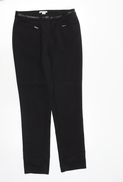 Womens UK Size 8 H&M Regular Fit Dress Pants Black Trousers