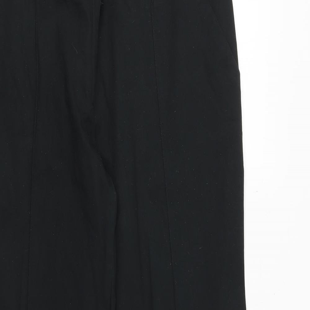 Womens UK Size 14 Solar Regular Fit Dress Pants Black Trousers