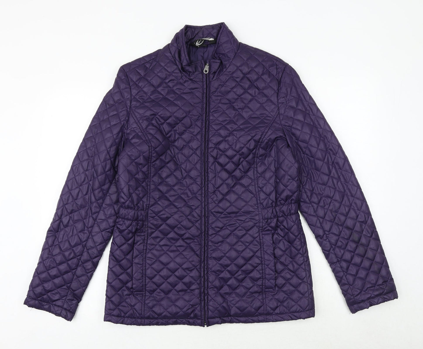 Cecilia Classics Womens Purple Quilted Jacket Size 6 Zip - Size 6-8