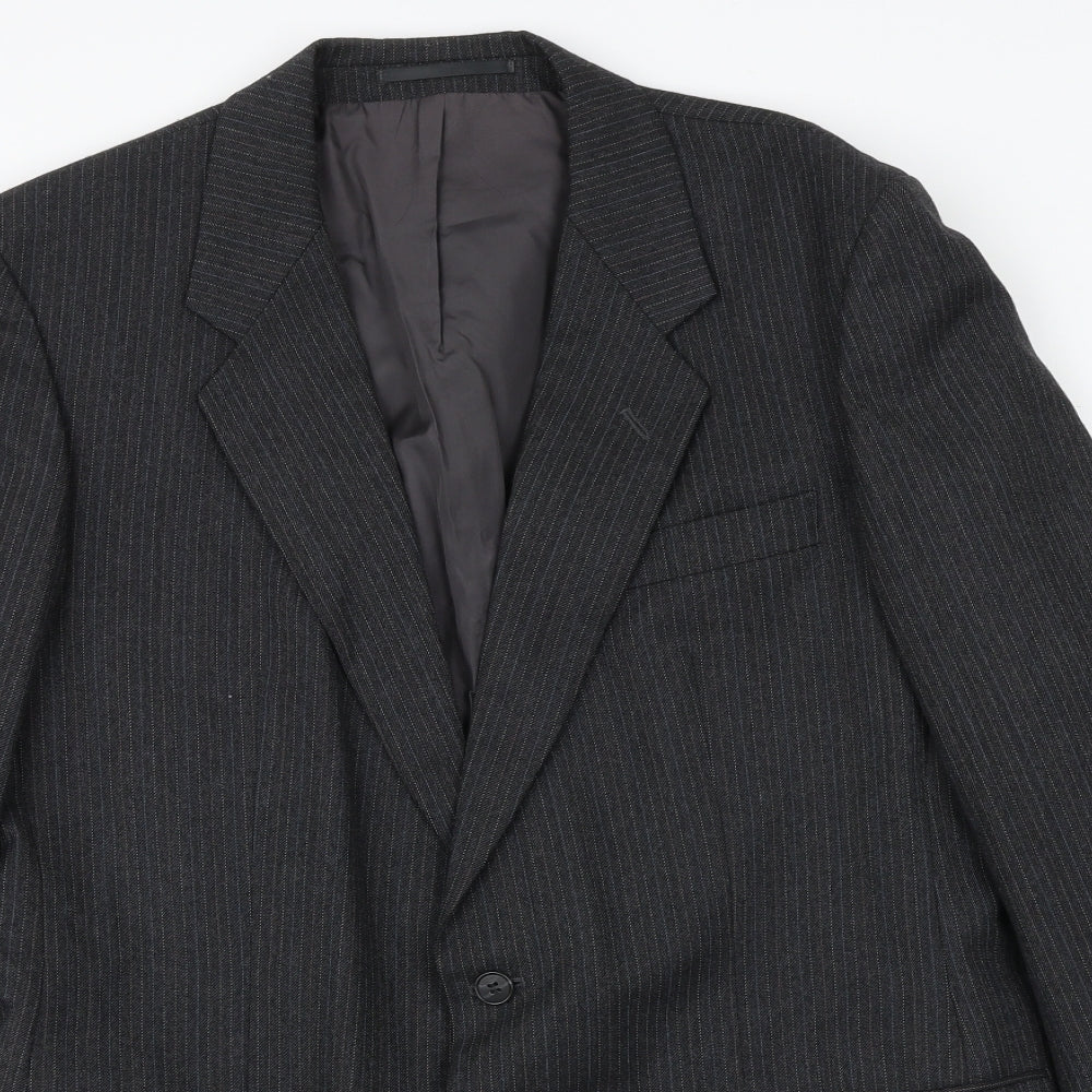 Mens UK Size 42 St Michael Regular Black Suit Jacket