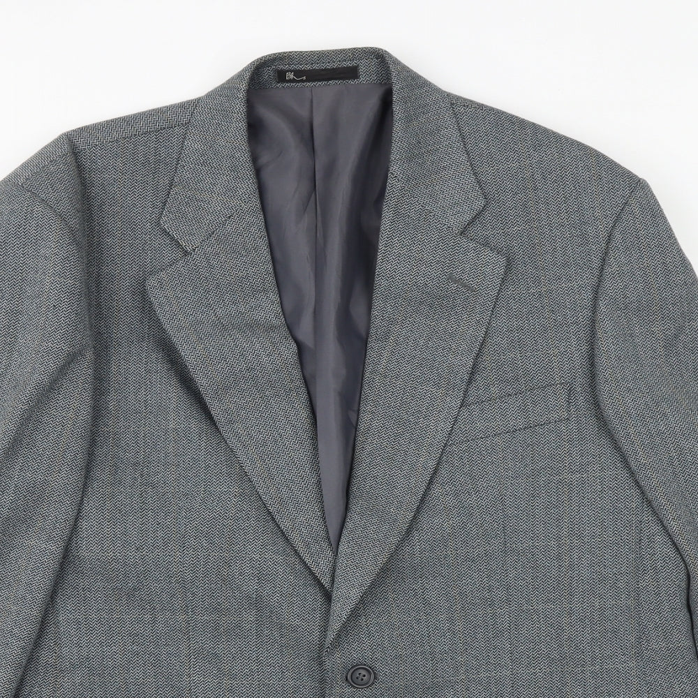 Mens UK Size 42 BHS Regular Blue Suit Jacket