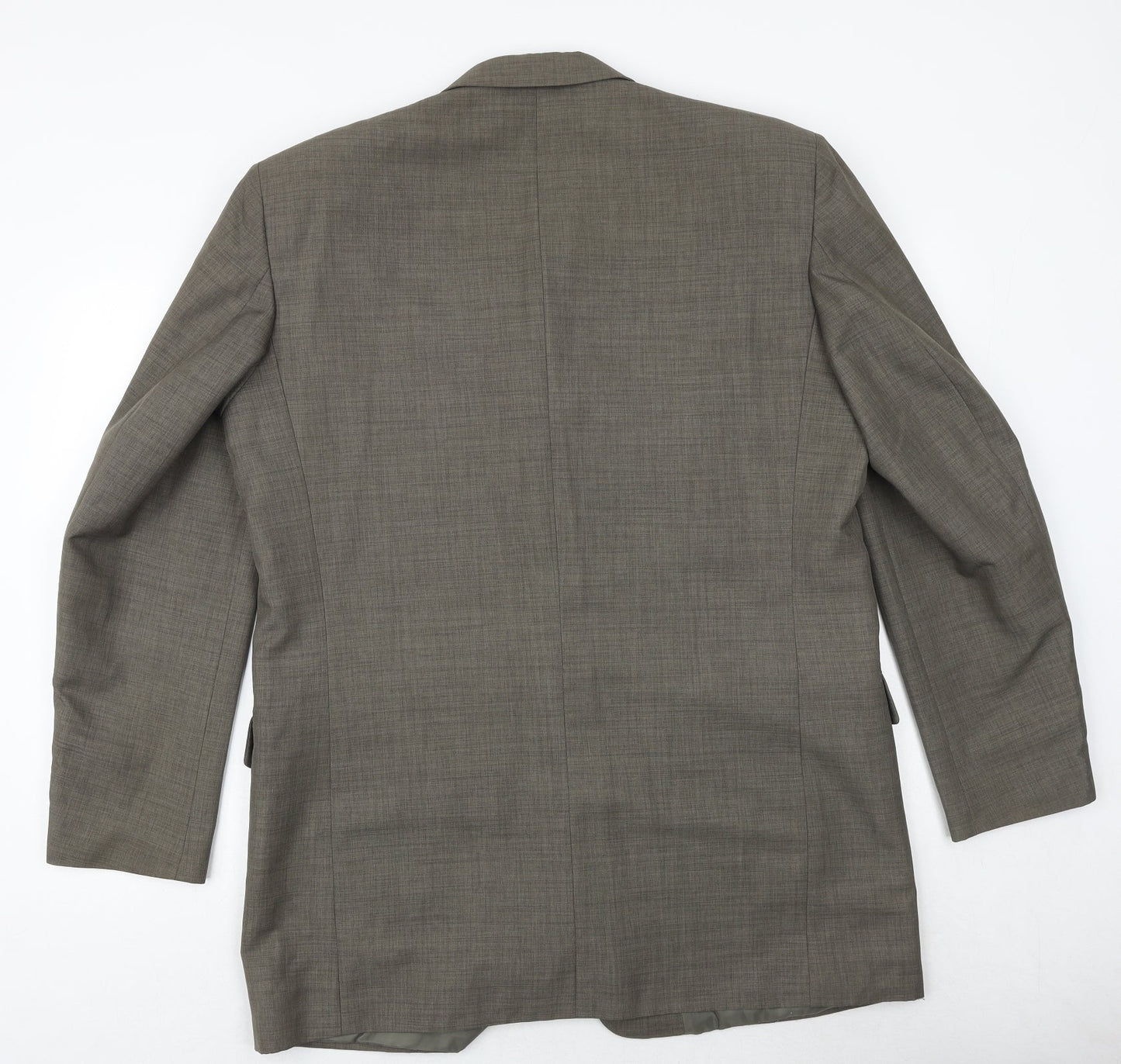 ALBERTO Mens Brown Polyester Jacket Suit Jacket Size 44 Regular