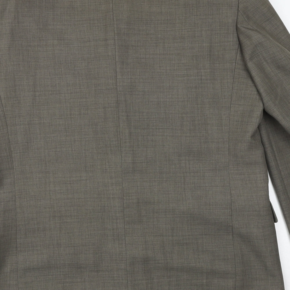 ALBERTO Mens Brown Polyester Jacket Suit Jacket Size 44 Regular