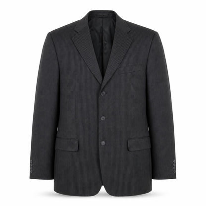 Woolworths Mens Grey Striped Polyester Jacket Suit Jacket Size 42 Regular