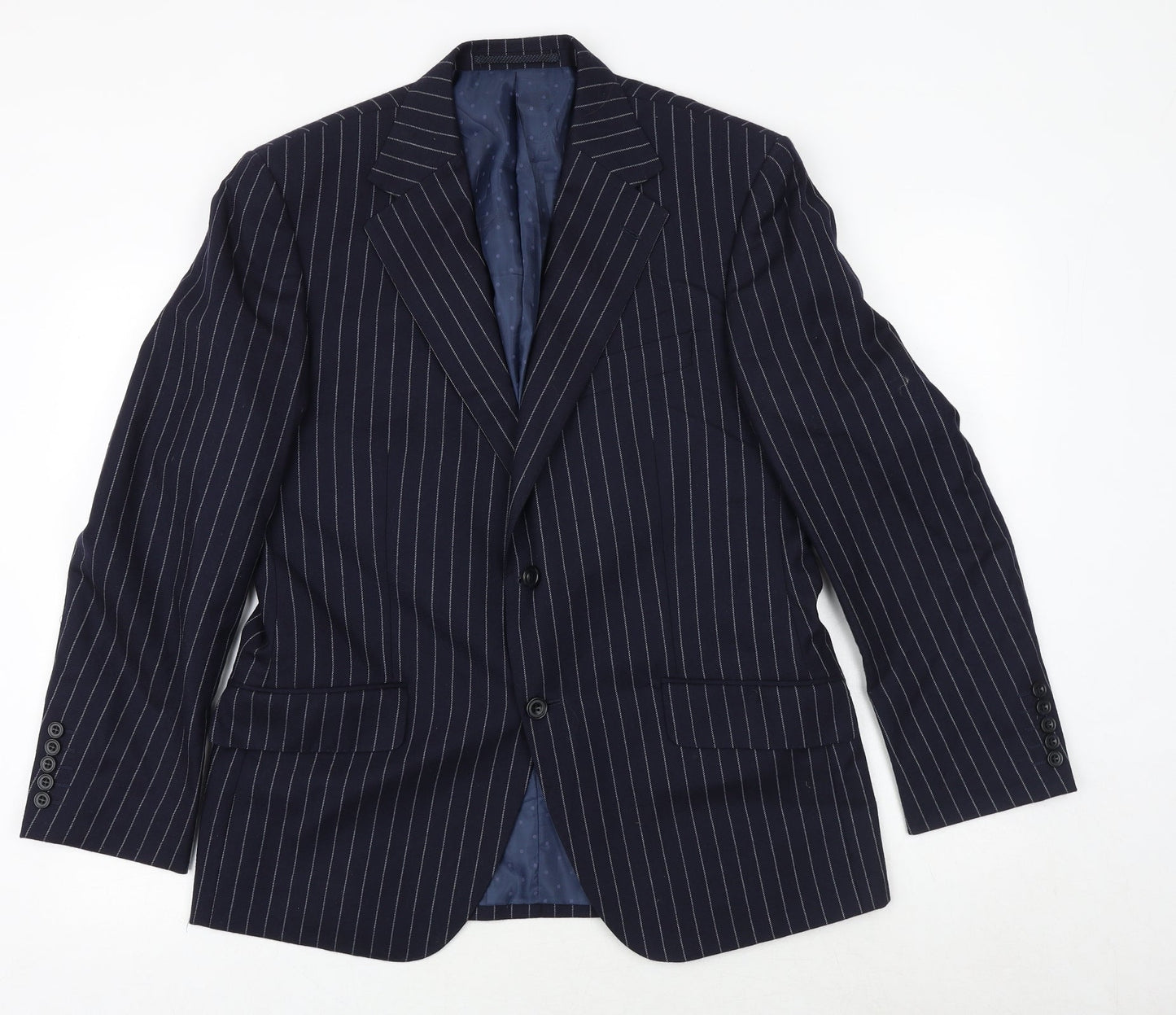 Mens UK Size 40 Marks and Spencer Regular Blue Suit Jacket