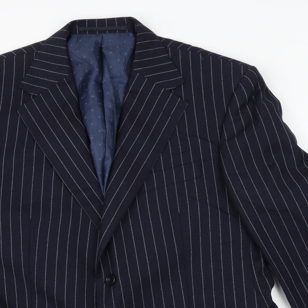 Mens UK Size 40 Marks and Spencer Regular Blue Suit Jacket