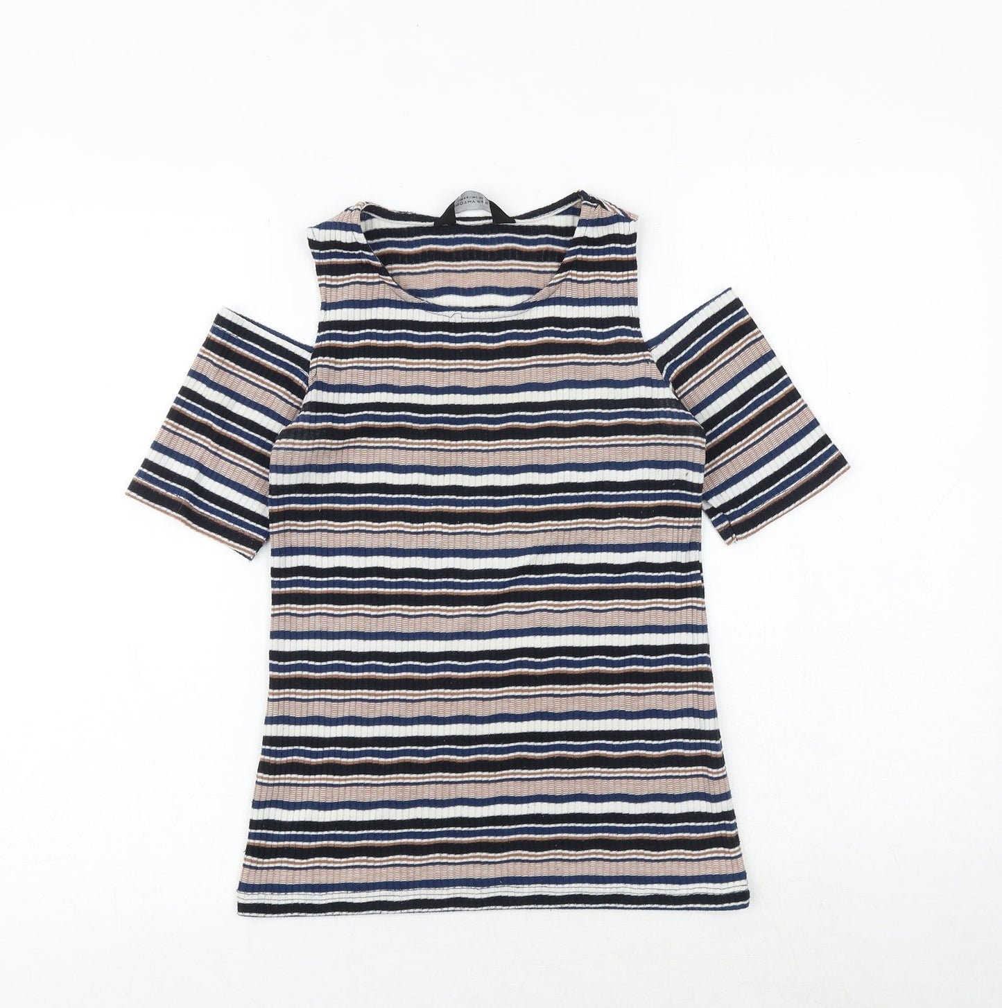 Womens UK Size 8 Dorothy Perkins Multicoloured Basic T-Shirt