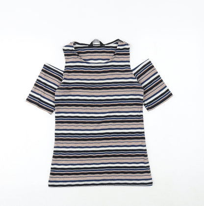 Womens UK Size 8 Dorothy Perkins Multicoloured Basic T-Shirt
