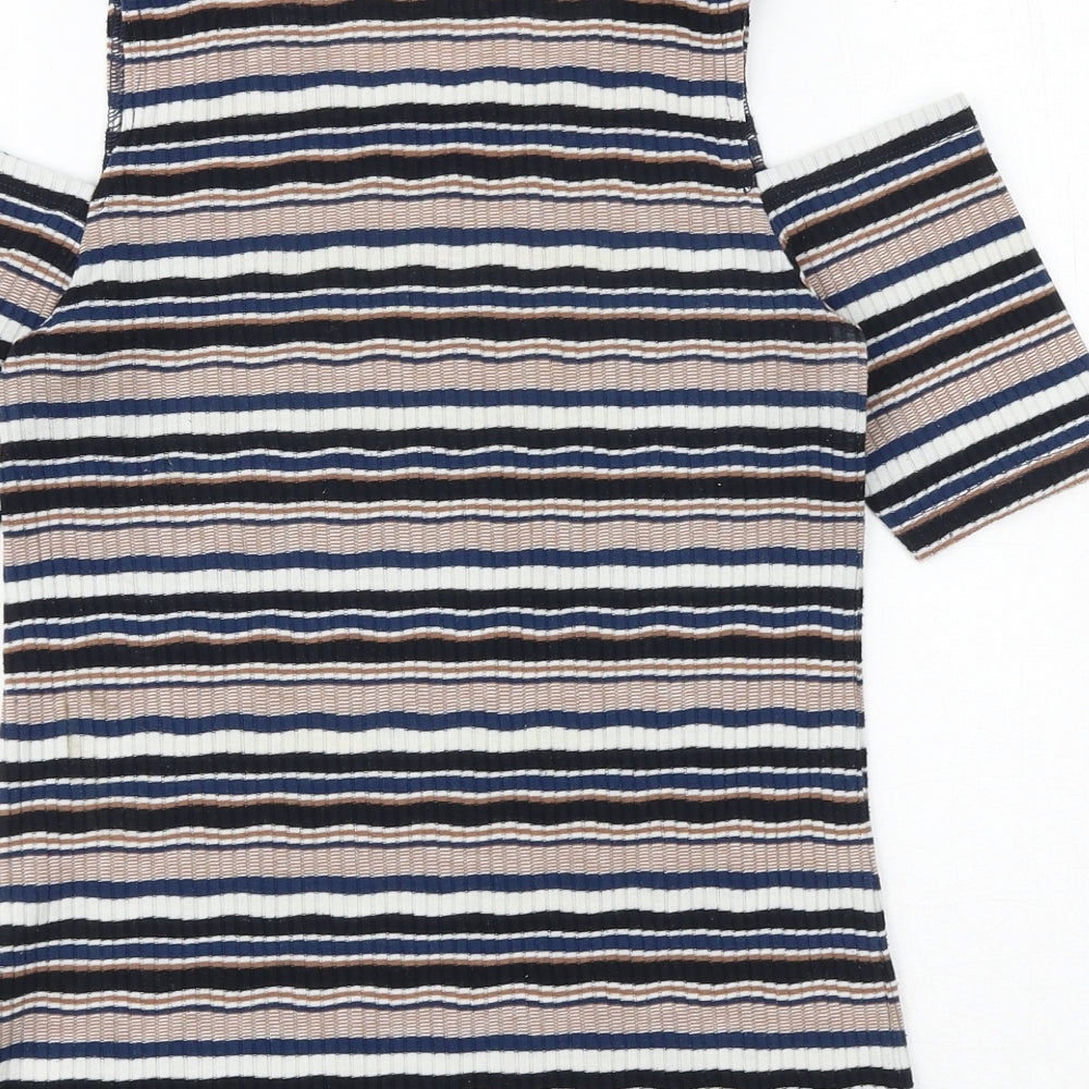 Womens UK Size 8 Dorothy Perkins Multicoloured Basic T-Shirt